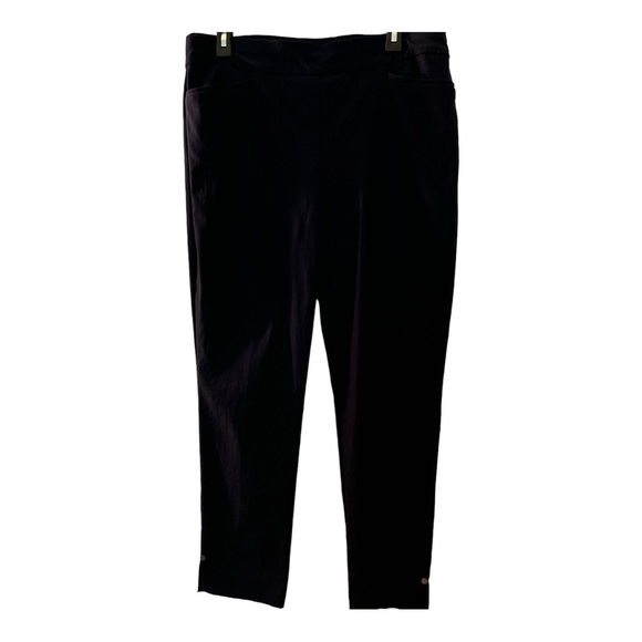 CHICOS pants, navy blue size 12R, pull on, 4 pockets. Dress slacks or casual. - Picture 1 of 9